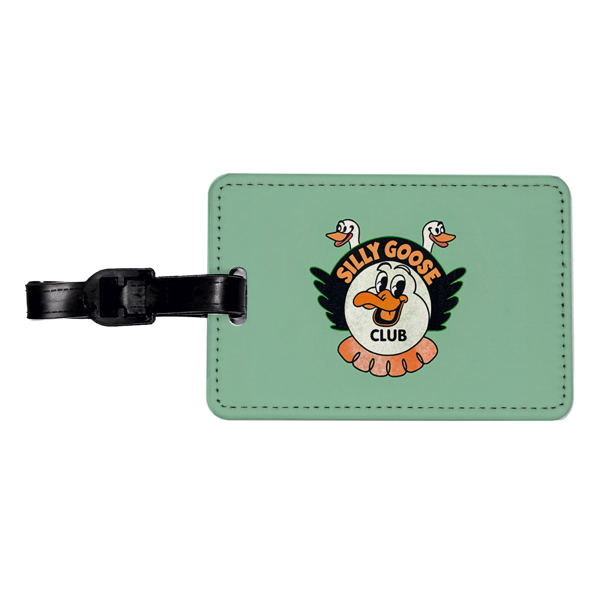 Silly Goose Club Travel Faux Leather Luggage Tag