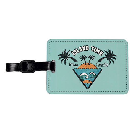 I'm On Island Time Travel Paradise Travel Faux Leather Luggage Tag