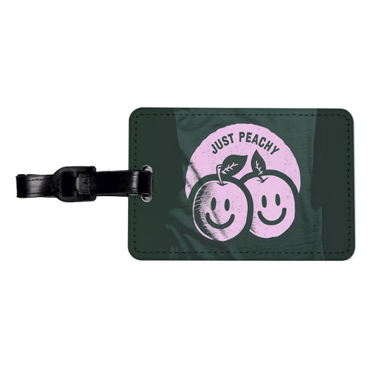 Just Peachy Funny Travel Faux Leather Luggage Tag