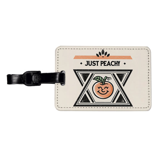 Just Peachy Travel Faux Leather Luggage Tag