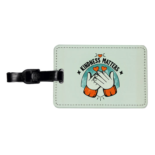 Kindness Matters Love Travel Faux Leather Luggage Tag