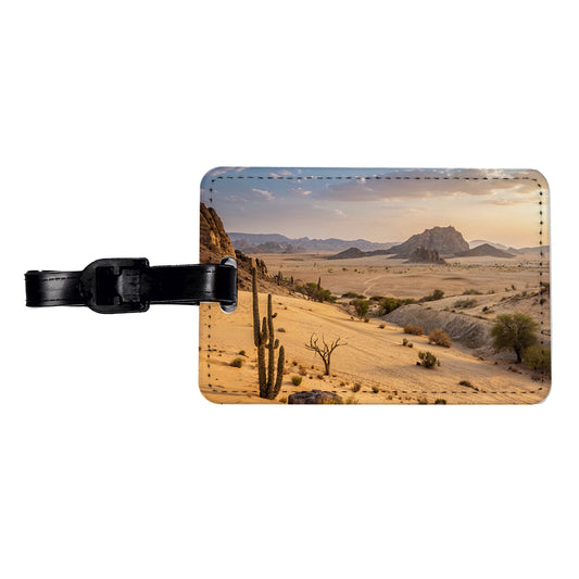 Beautiful Desert Travel Faux Leather Luggage Tag