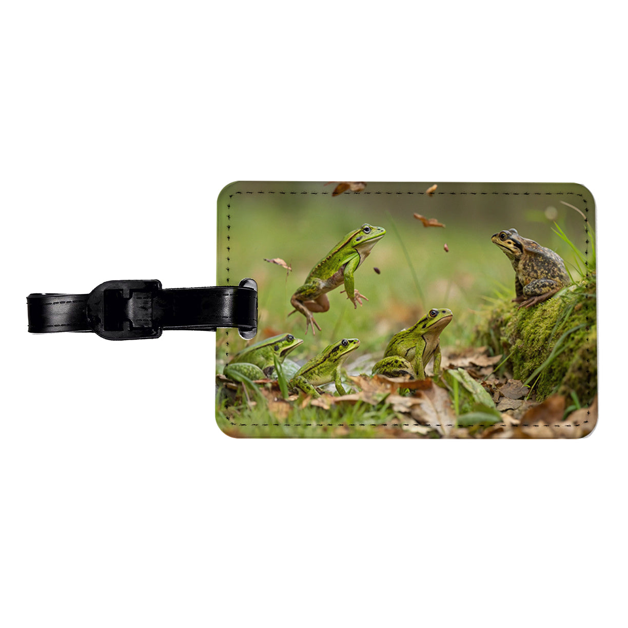 Bunch Of Frogs Travel Faux Leather Luggage Tag