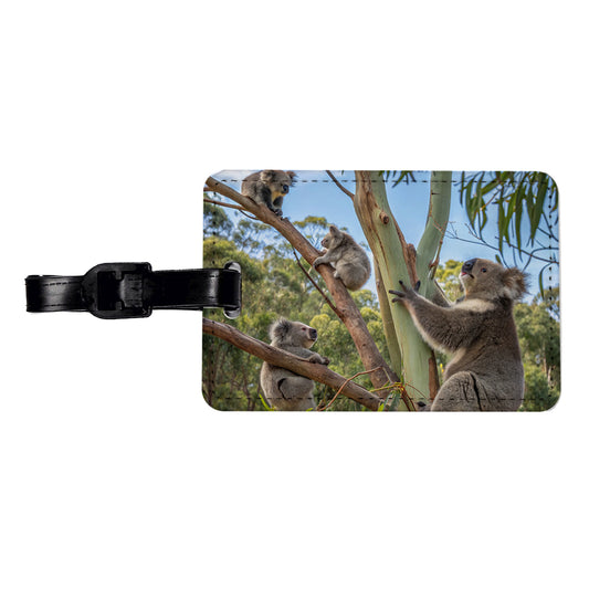 Bunch Of Koalas Travel Faux Leather Luggage Tag