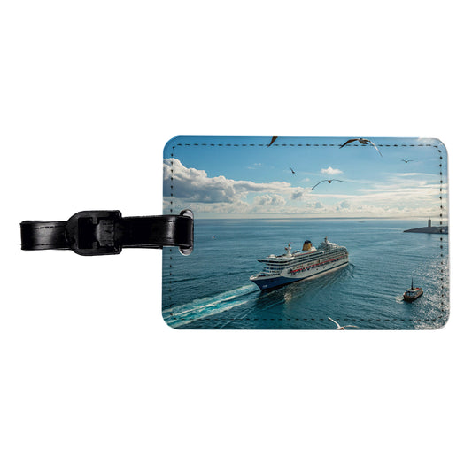 Cruise Ship Ocean Traveling Travel Faux Leather Luggage Tag