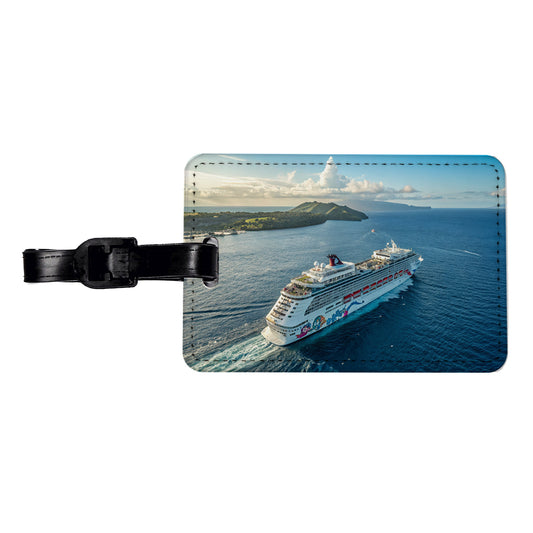 Cruise Ship Sailing Ocean Travel Travel Faux Leather Luggage Tag