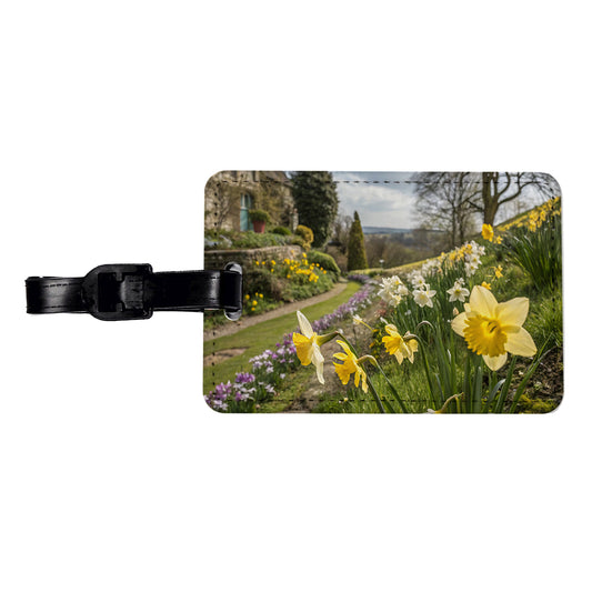 Daffodils Pretty Travel Faux Leather Luggage Tag