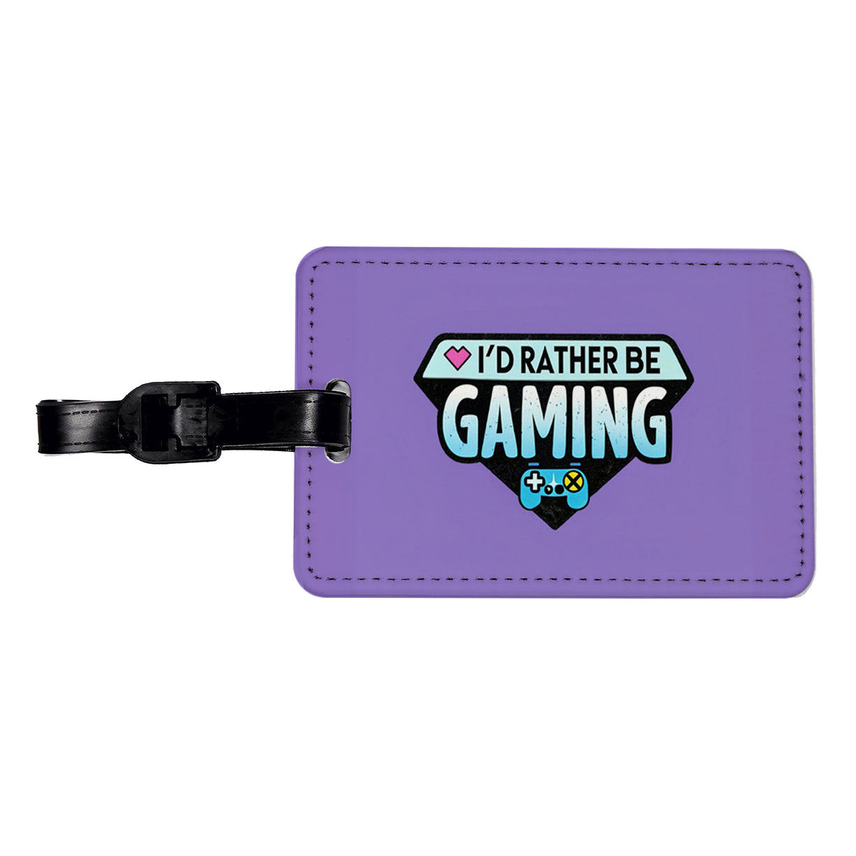 I'd Rather Be Gaming Gamer Travel Faux Leather Luggage Tag