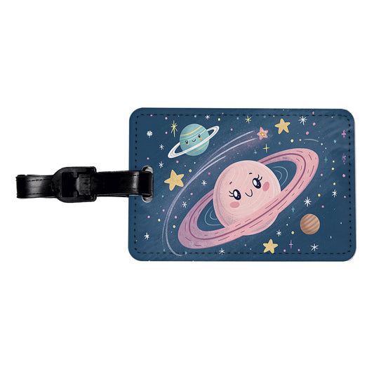 Kawaii Space Milky Way Travel Faux Leather Luggage Tag