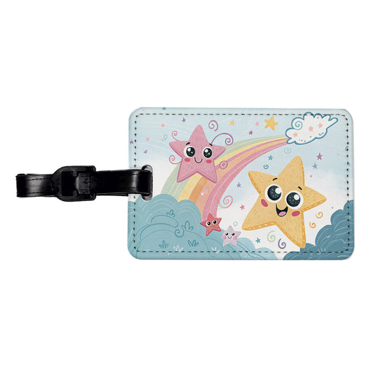 Kawaii Stars Travel Faux Leather Luggage Tag
