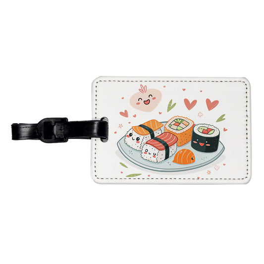 Kawaii Sushi Travel Faux Leather Luggage Tag