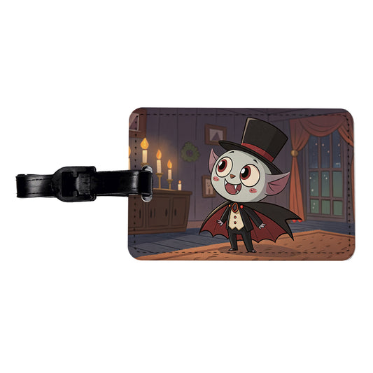 Kawaii Vampire Travel Faux Leather Luggage Tag