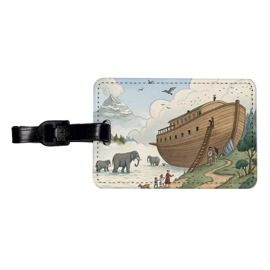 Noah's Ark Animals Travel Faux Leather Luggage Tag