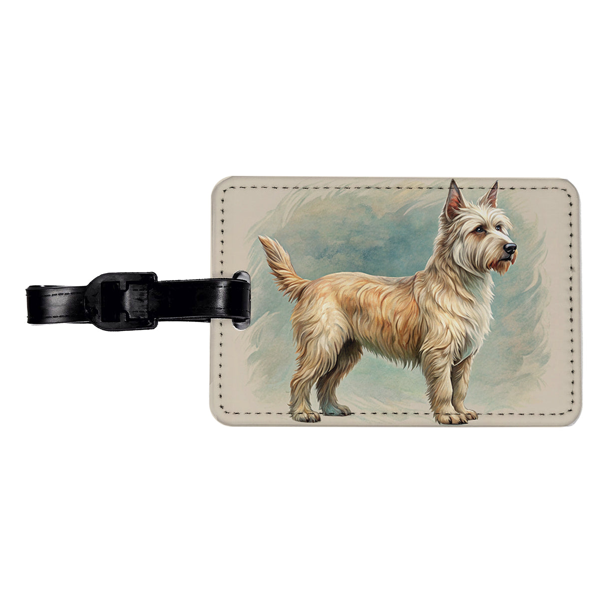 Berger Picard Dog Art Nouveau Travel Faux Leather Luggage Tag