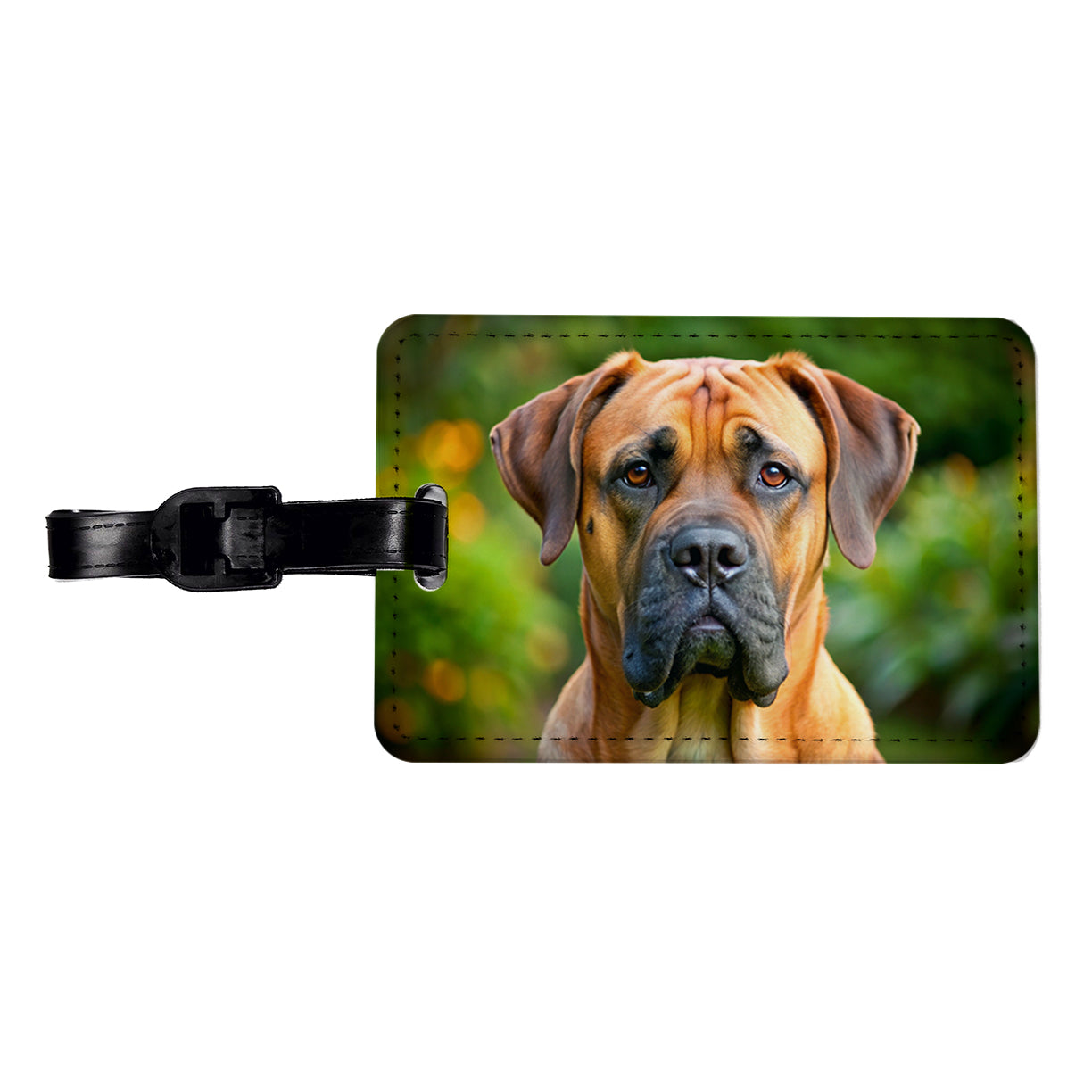 Boerboel Dog Photo Travel Faux Leather Luggage Tag