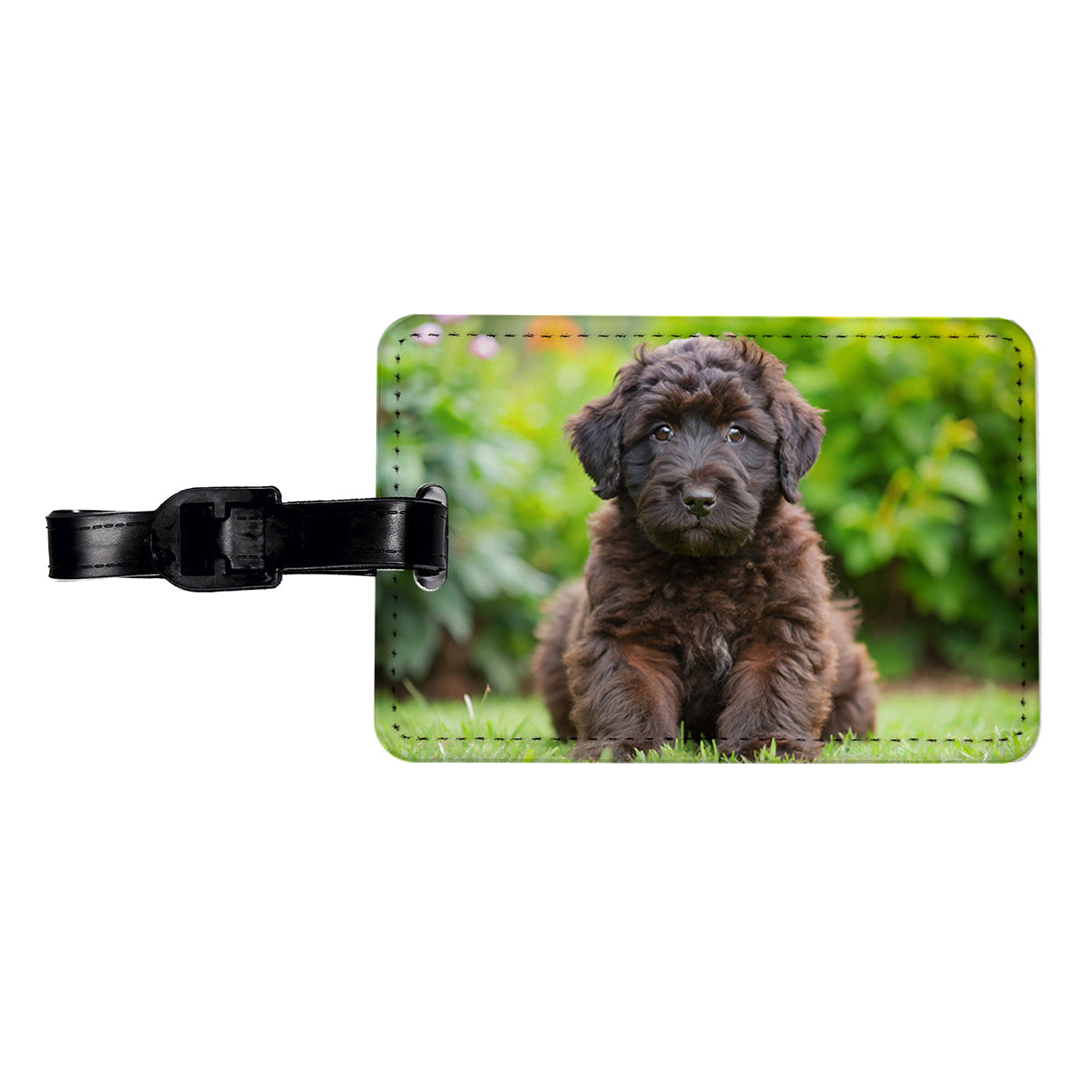 Bouviers Des Flandres Dog Puppy Photo Travel Faux Leather Luggage Tag