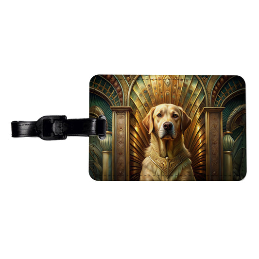 Goldador Dog Art Nouveau Travel Faux Leather Luggage Tag