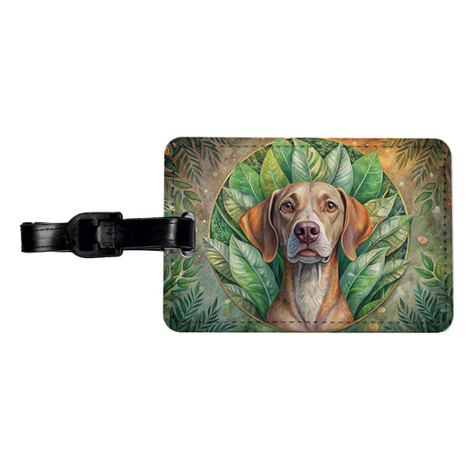 Pointer Dog Art Nouveau Travel Faux Leather Luggage Tag