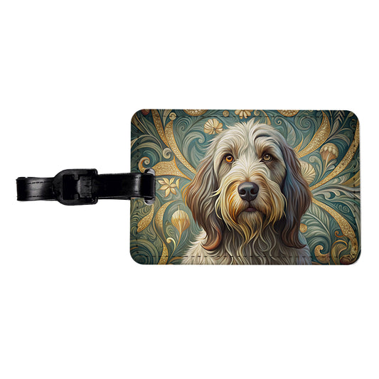 Spinone Italiano Dog Art Nouveau Travel Faux Leather Luggage Tag