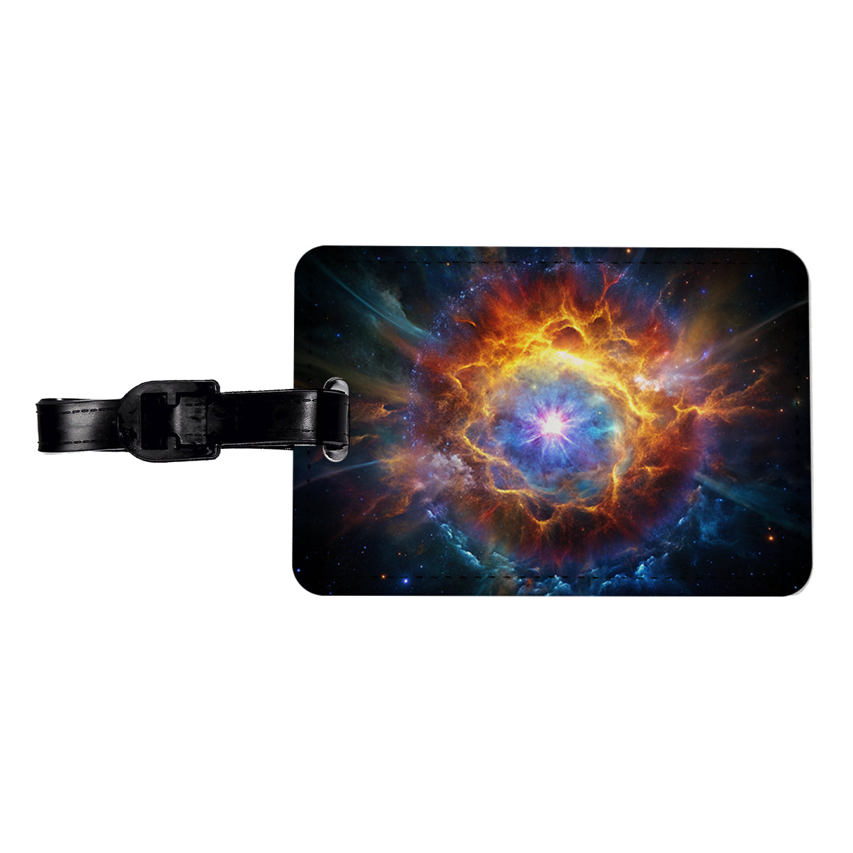 Star Going Supernova Galaxy Space Travel Faux Leather Luggage Tag