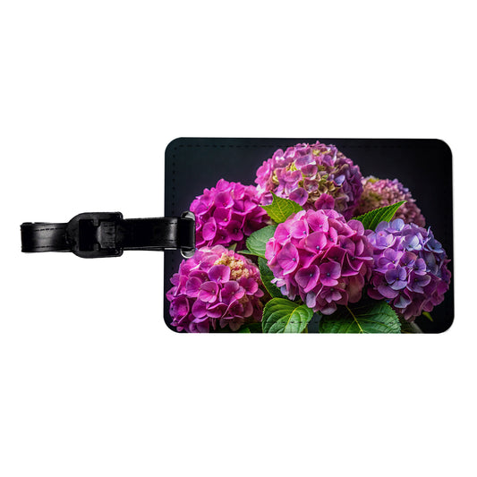 Hydrangea Flowers Photo Travel Faux Leather Luggage Tag