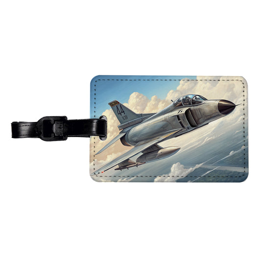 F-4 Phantom II Fighter Bomber Jet Plane Travel Faux Leather Luggage Tag