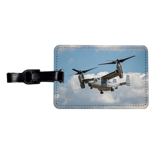 V-22 Osprey Tiltrotor Military Transport Travel Faux Leather Luggage Tag
