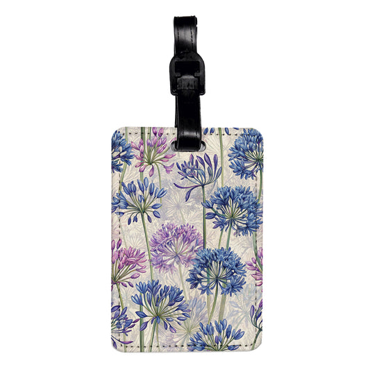 Agapanthus Lily Of The Nile Flowers Travel Faux Leather Luggage Tag