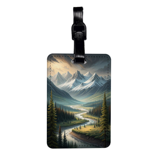 Alaska State Beautiful Scene Travel Faux Leather Luggage Tag