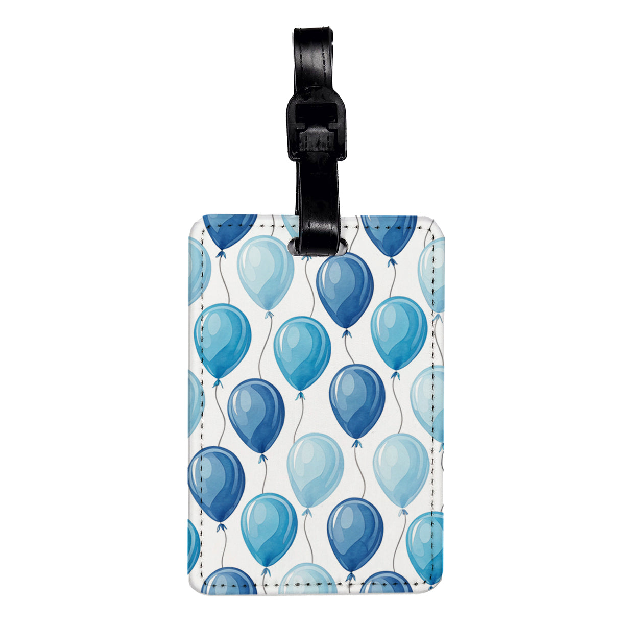 Blue Balloons Background Travel Faux Leather Luggage Tag