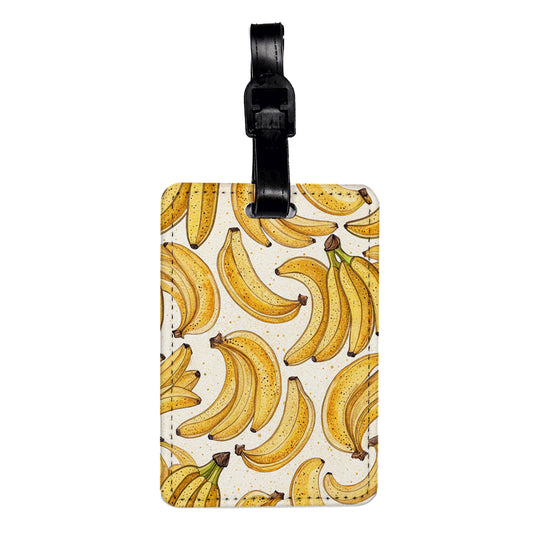 Bunches Of Bananas Travel Faux Leather Luggage Tag