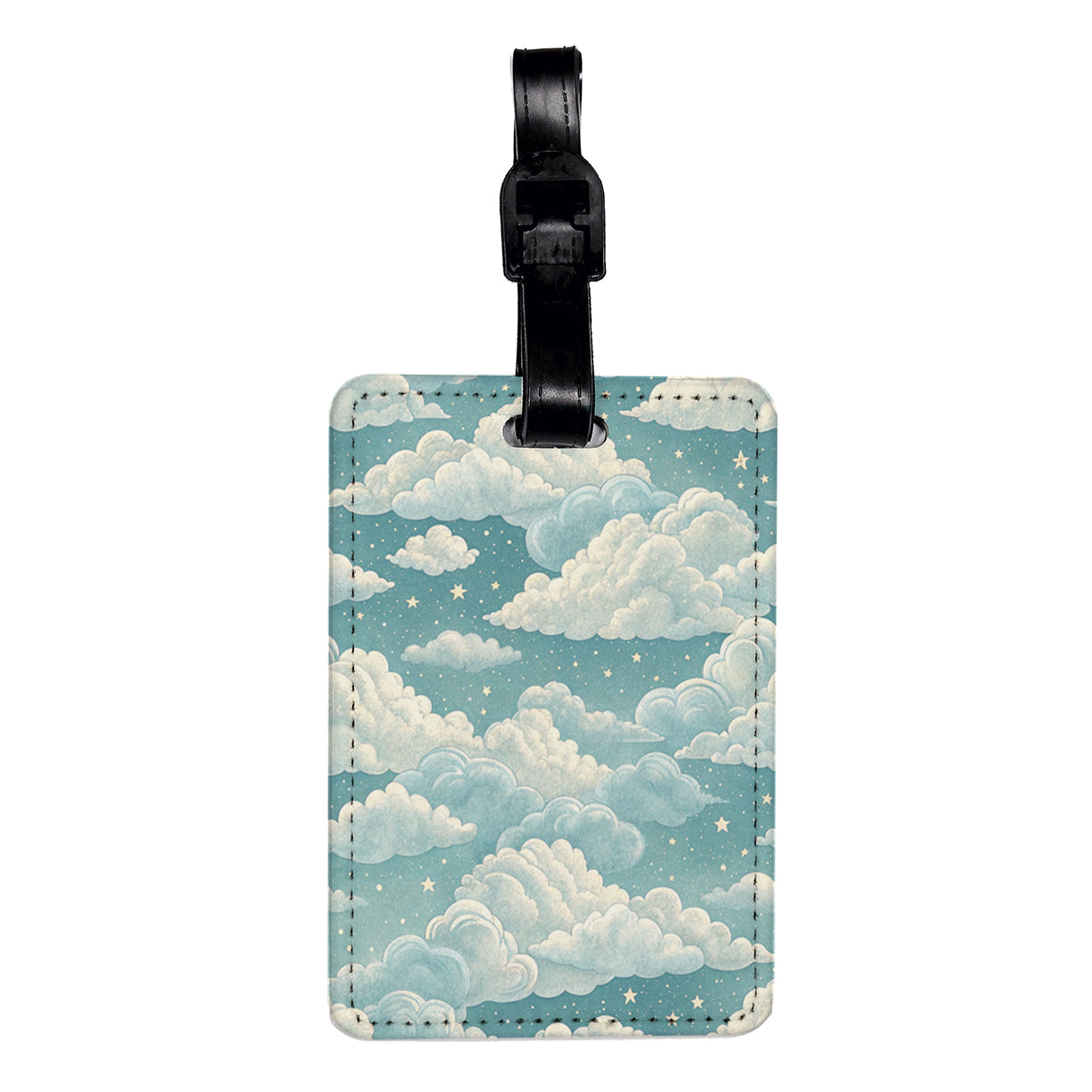 Clouds Sky Lovely Background Travel Faux Leather Luggage Tag