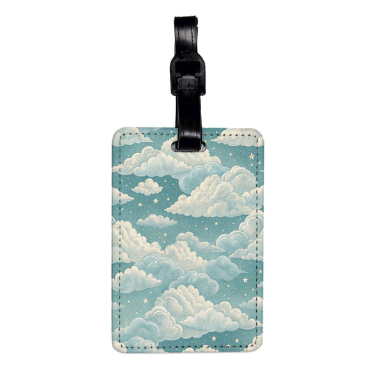 Clouds Sky Lovely Background Travel Faux Leather Luggage Tag