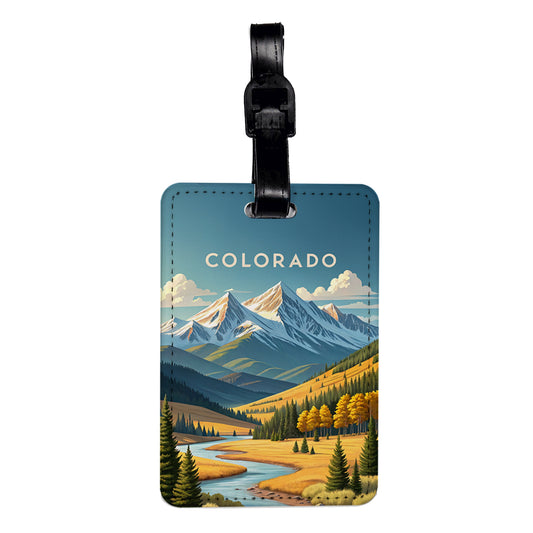 Colorado Beautiful Nature Scene Travel Faux Leather Luggage Tag