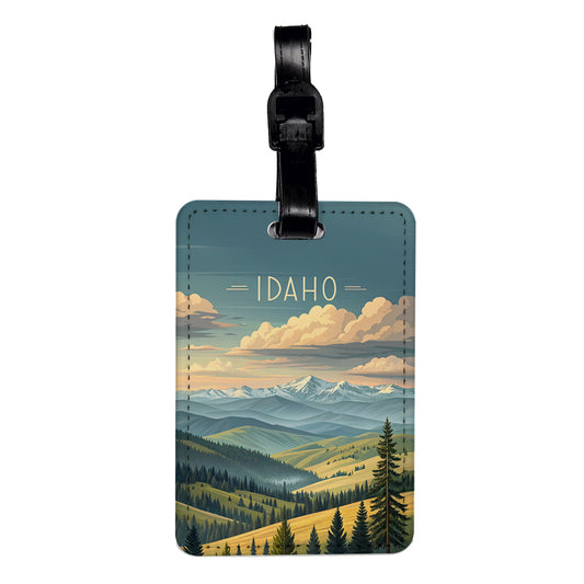 Idaho State Beautiful Scene Travel Faux Leather Luggage Tag
