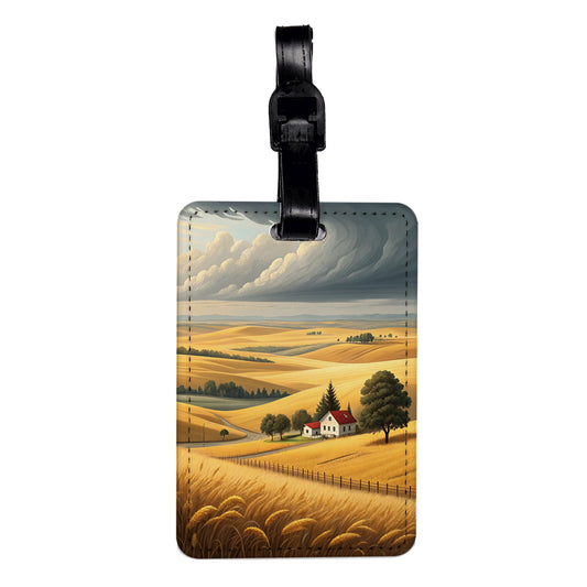 Kansas State Beautiful Scene Travel Faux Leather Luggage Tag