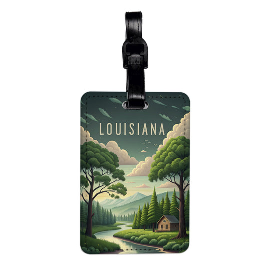 Louisiana State Beautiful Scene Travel Faux Leather Luggage Tag