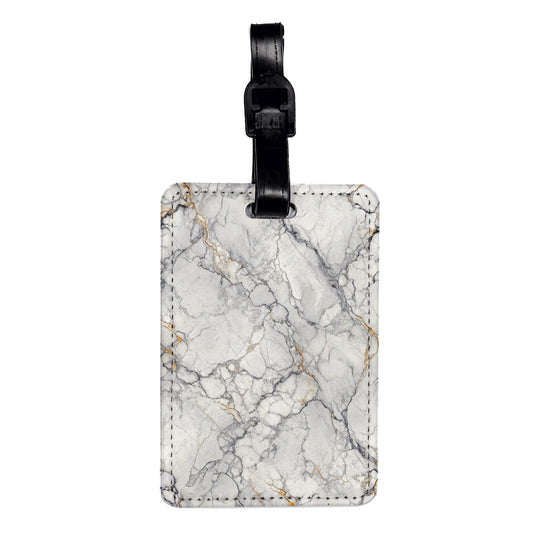 Marble Painting Background Travel Faux Leather Luggage Tag