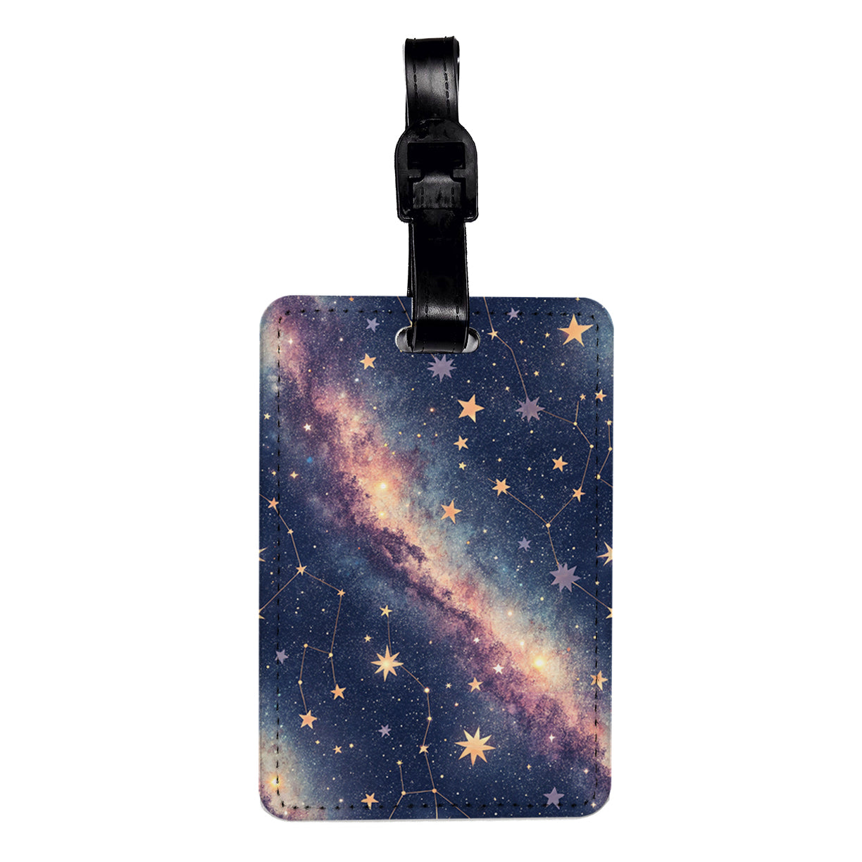 Milky Way Stars Space Beautiful Travel Faux Leather Luggage Tag