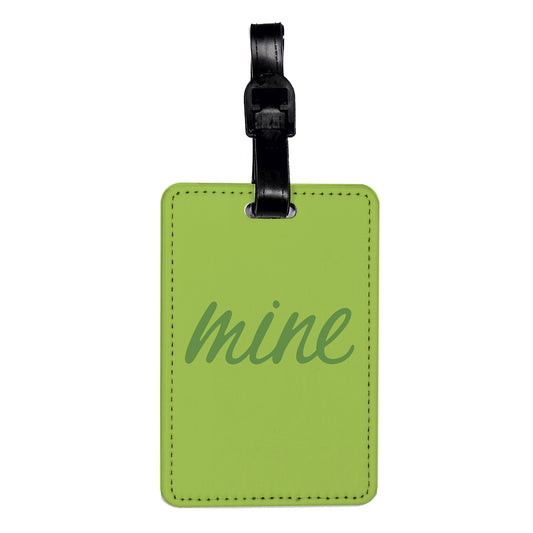 Mine Green Funny Travel Faux Leather Luggage Tag