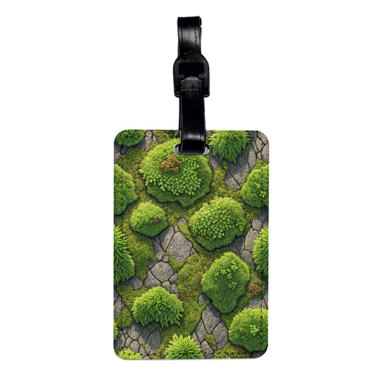 Moss Path Background Travel Faux Leather Luggage Tag