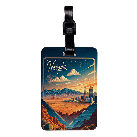 Nevada State Beautiful Scene Travel Faux Leather Luggage Tag