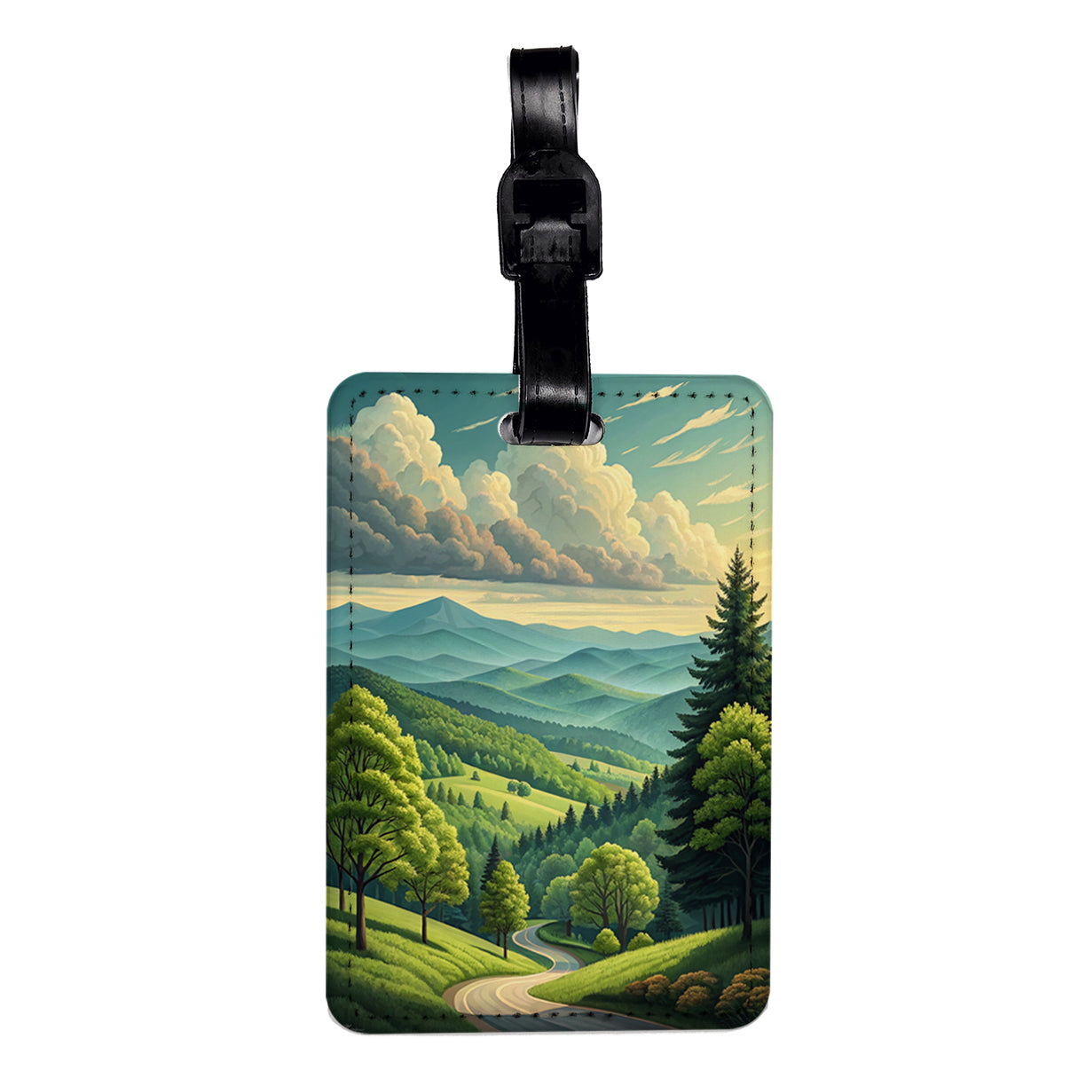 North Carolina State Beautiful Scene Travel Faux Leather Luggage Tag