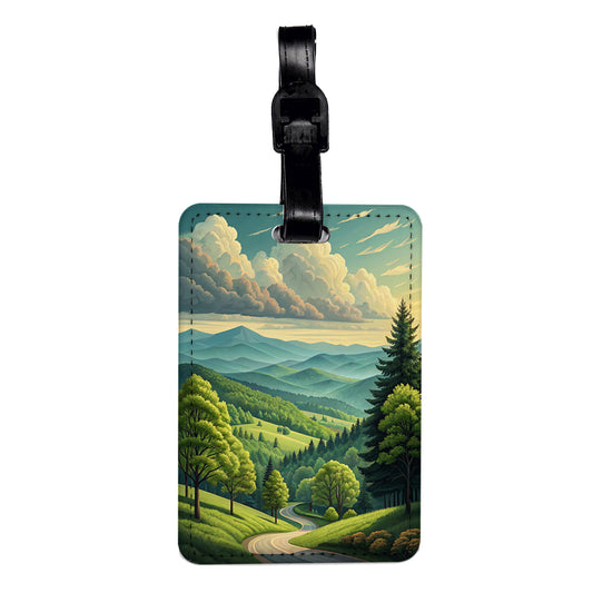 North Carolina State Beautiful Scene Travel Faux Leather Luggage Tag