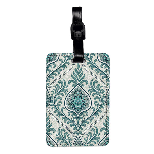 Ogee Pattern Background Travel Faux Leather Luggage Tag