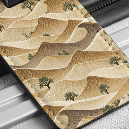 Sand Dunes Background Travel Faux Leather Luggage Tag