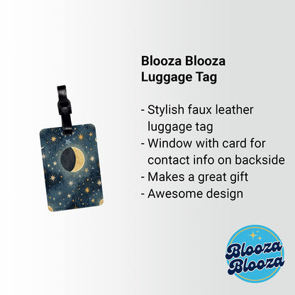 Solar Eclipse Beautiful Travel Faux Leather Luggage Tag