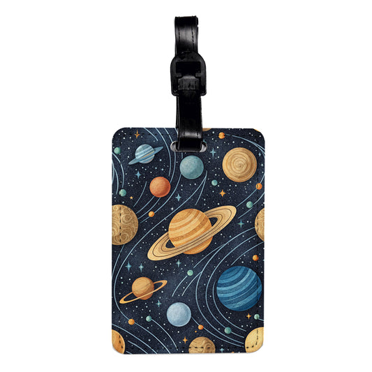 Solar System Planets Awesome Travel Faux Leather Luggage Tag