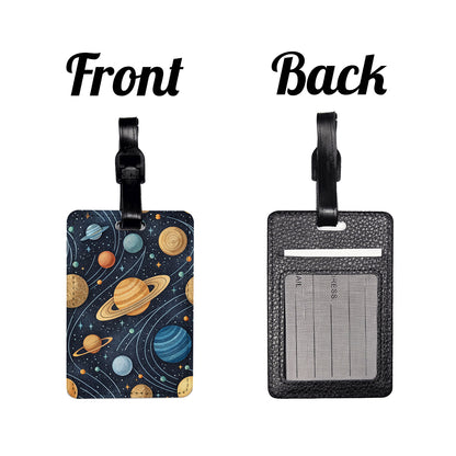 Solar System Planets Awesome Travel Faux Leather Luggage Tag