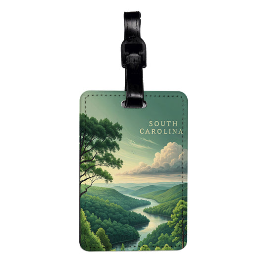 South Carolina State Beautiful Scene Travel Faux Leather Luggage Tag